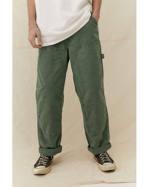 BDG Blue Green Cillian Canvas Carpenter Trousers for men