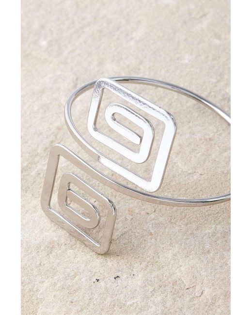 Silence + Noise Natural Silence + Noise Square Spiral Arm Bangle