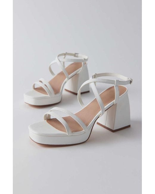 Urban Outfitters White Uo Olive Strappy Heel