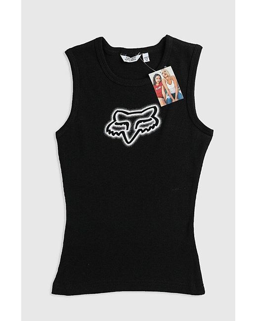Urban Outfitters Black Deadstock Fox Racing Tank 001 Top