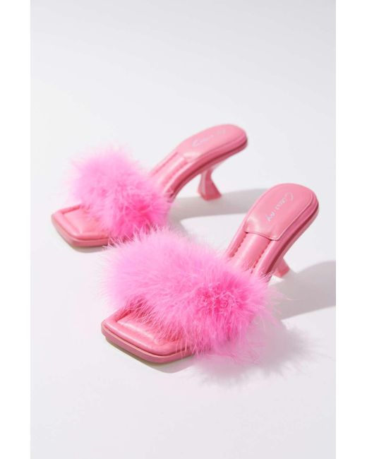 Circus by Sam Edelman Pink Florence Feather Mule Heel
