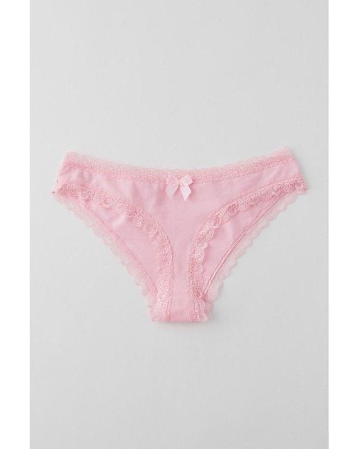 Out From Under Pink Noelle Lace-Trim Tanga