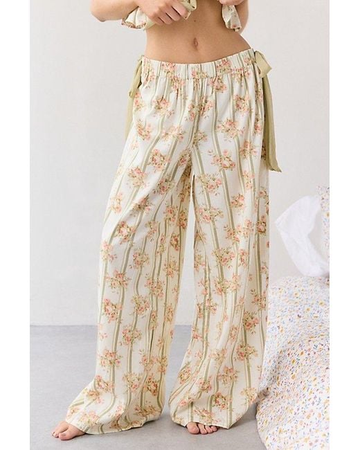 Out From Under Natural Sweet Nothings Side-Tie Bow Pj Pants
