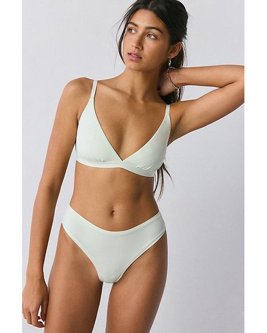 Out From Under Blue Camilla Knit Triangle Bralette