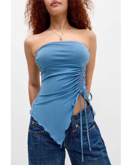 Silence + Noise Blue Silence + Noise Rem Bandeau Top