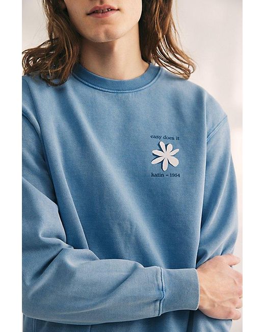 Katin Blue Flow Crew Neck Sweatshirt for men