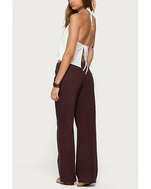 Edikted White Oliviana Linen Look Halter Top