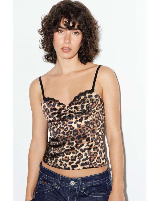 Lioness Black Enigmatic Leopard Print Cami Xs At Urban Outfitters