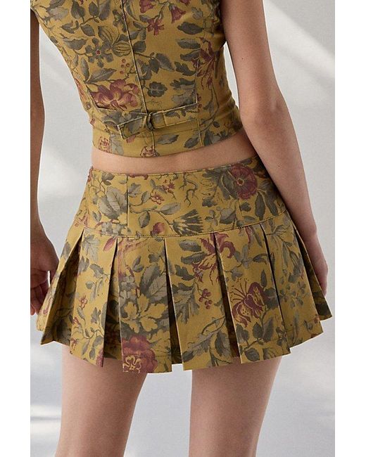 Urban Outfitters Metallic Uo Feeling Naughties Tailored Vest Top + Pleated Skort 2-Piece Set