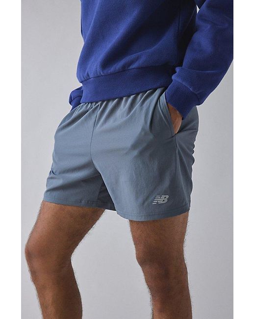 New Balance Blue Sport Essential 5" Running Short for men