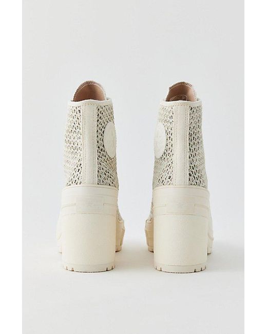 Converse White Chuck 70 De Luxe Knit Heeled Sneaker