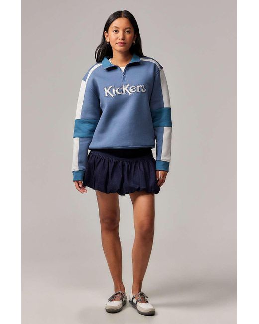 Kickers Blue Uo Exclusive Half-zip Sweatshirt