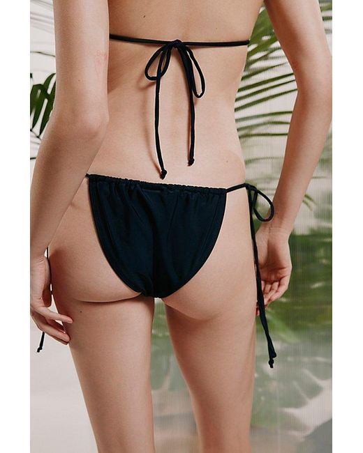 Motel Black Leyna String Bikini Bottom