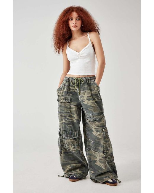 BDG Green Extreme Camouflage Cargo Pants