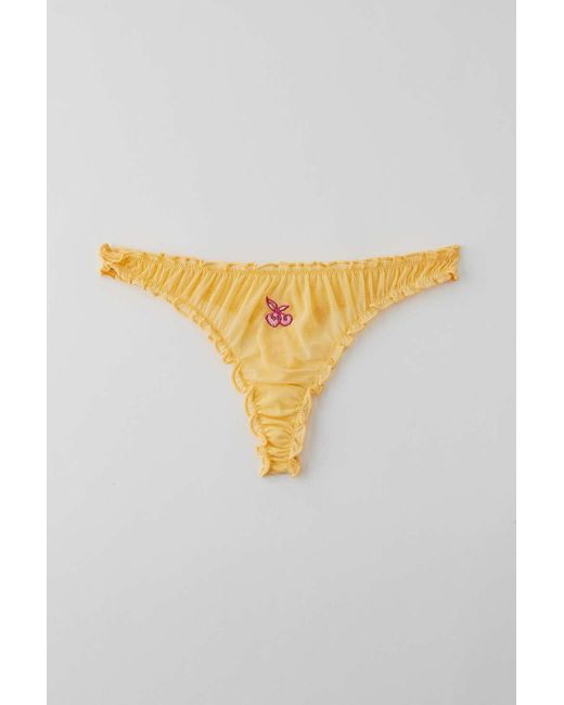 Out From Under Metallic Sweet Nothings Embroidered Thong