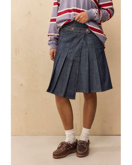iets frans Blue Bdg Roberta Rinse Mini Kilt