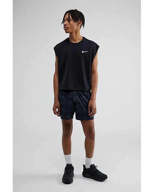 Nike Black Uo Exclusive Cropped Swim Shirt Top for men
