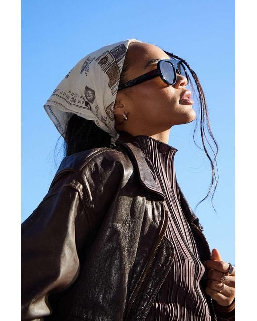 Urban Outfitters Black Uo Annie Aviator Sunglasses