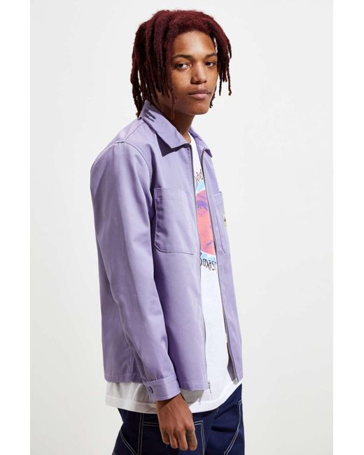 Stussy Zip-up Work Shirt in Purple for Men | Lyst Canada