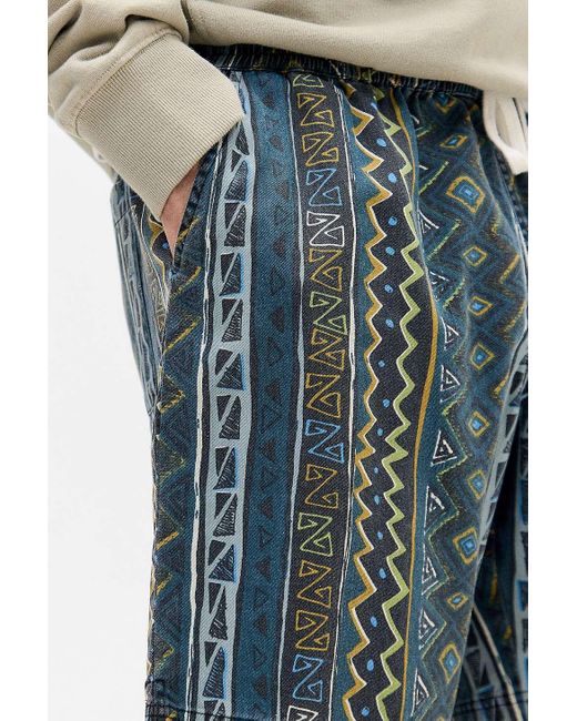 Ayker Blue Akyer Surf Print Twill Shorts for men
