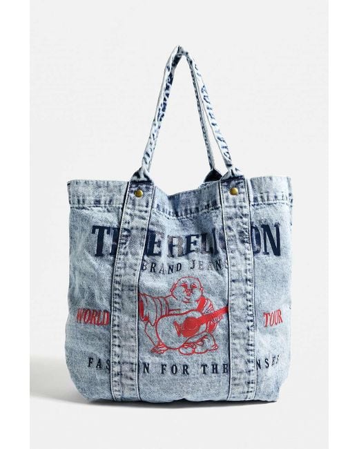 Urban Outfitters Blue True religion - bedruckte umhängetasche aus jeansstoff