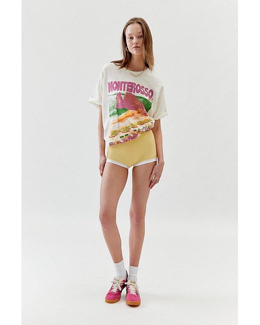 Urban Outfitters Natural Monterosso Graphic T-Shirt Dress