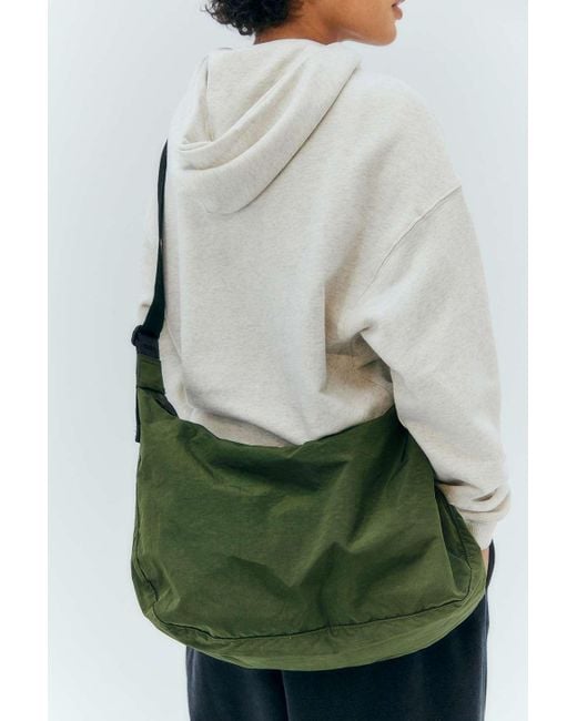 Baggu Green Khaki Large Nylon Crescent Bag