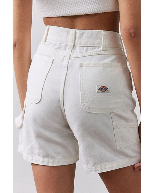 Dickies White Canvas Utility Short