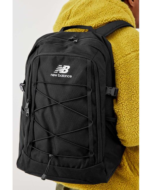 New Balance Black Bungee Cord Backpack for Men Lyst UK