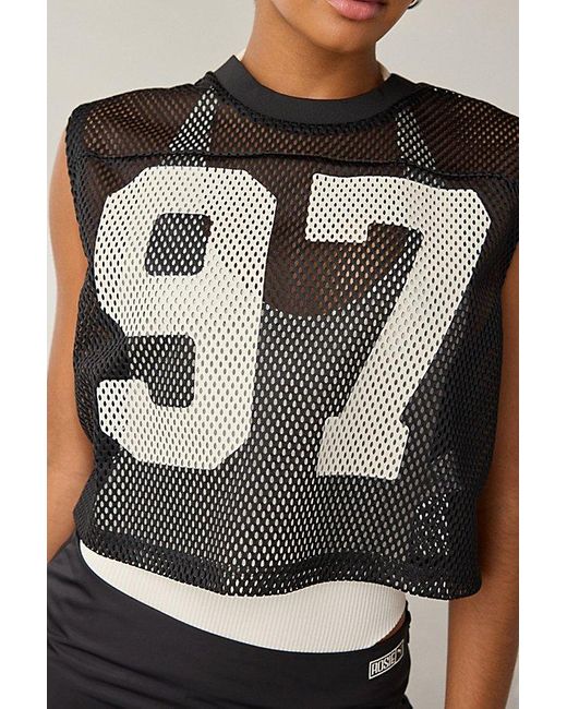 PUMA Black X Rosé Graphic Mesh Cropped Jersey Tee