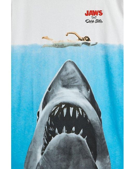 Dark Seas Blue X Jaws Movie Poster Tee for men