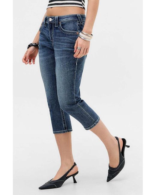 True Religion Blue Jennie Capri Jeans