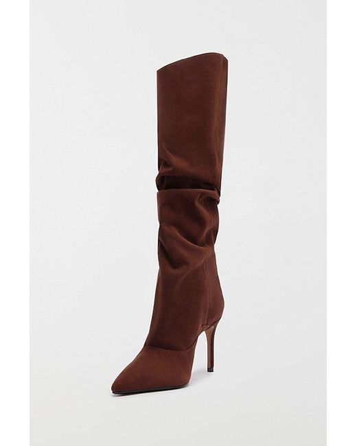 SCHUTZ SHOES Brown Maryana Up Slouch Knee High Boot