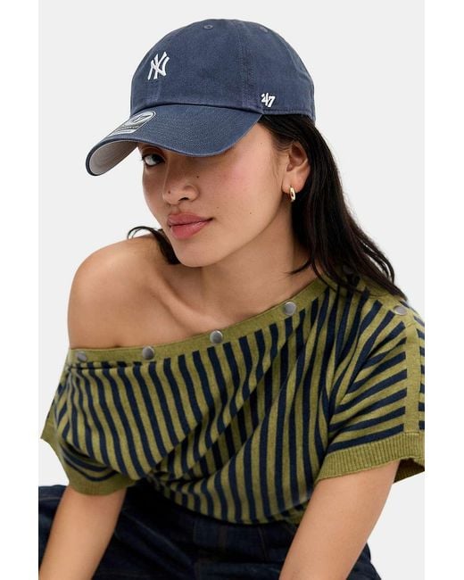 '47 Black Ny Yankees Small Logo Clean Up Cap