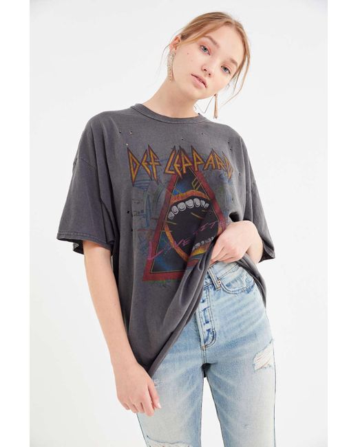 Urban Outfitters Multicolor Def Leppard Love Bites T-shirt Dress