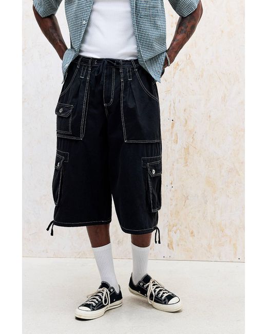BDG Blue Diego Crop Cargo Trousers for men