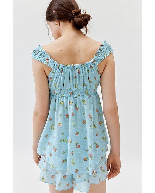 Out From Under Blue Lilly Babydoll Tank Top
