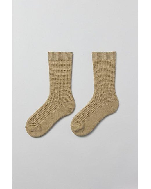 Urban Outfitters White Waffle Crew Sock for men