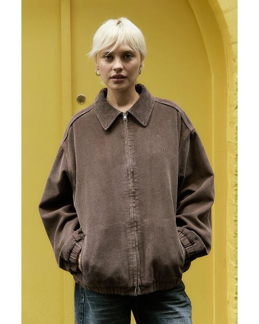 BDG Brown Harrington Unwadded Corduroy Jacket