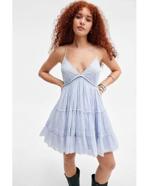 light blue striped dress Bella and Bloom Boutique main image 1