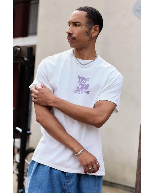 Urban Outfitters Uo White Oh Dear Graphic Tee for men