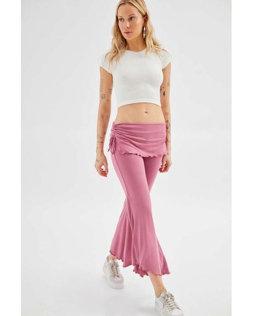 Out From Under Pink Low-rise Foldover Lounge Pant