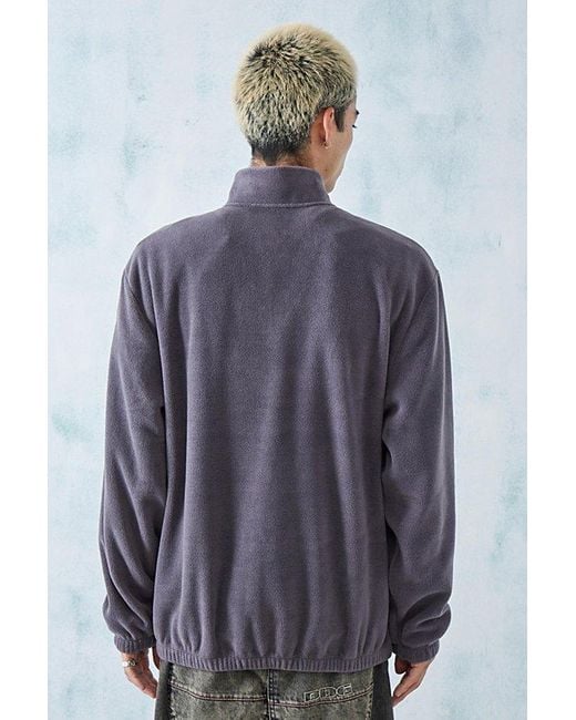 BDG Gray Crest Fleece Mock Neck Sweatshirt for men