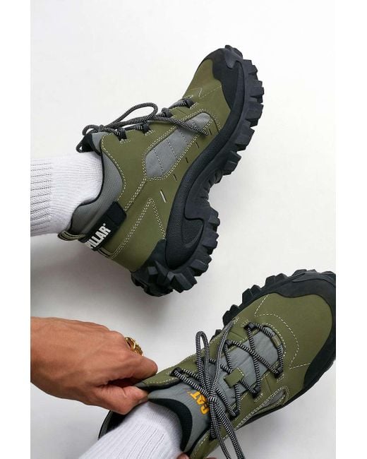 Caterpillar Footwear Resistor Nub Hitop Intruder Trainer Lichen Green