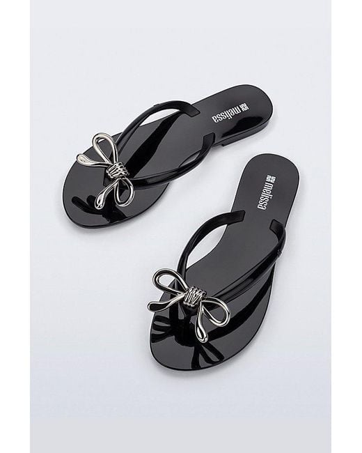 Melissa White Harmonic Iris Bow Jelly Sandals