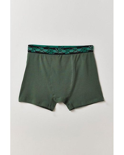 Urban Outfitters Green Grateful Dead Dancing Bear Band Boxer Brief for men