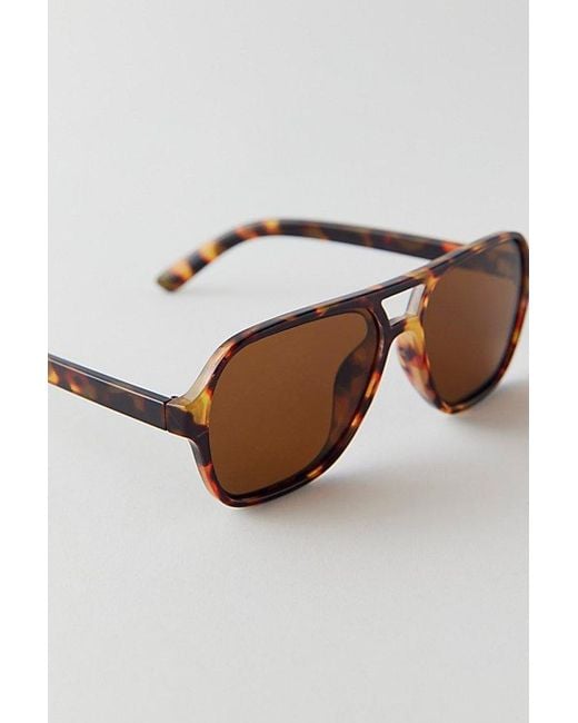 Urban Outfitters Brown Uo Essential Aviator Sunglasses