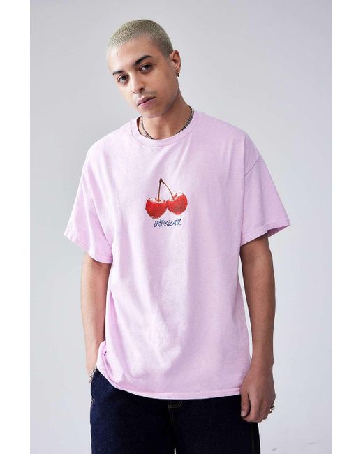 Urban Outfitters Uo Pink Cherry Motif T-shirt for men