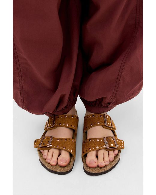 Birkenstock Red Rivet Mink Arizona Sandals
