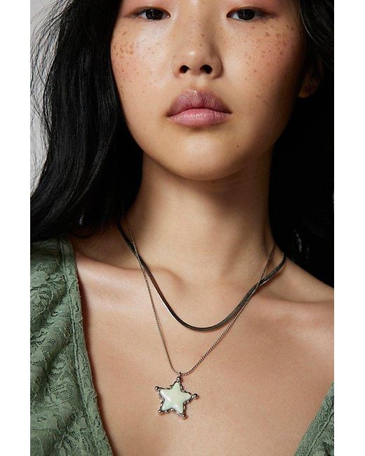 Urban Outfitters Natural Star Layering Necklace
